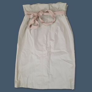 Eva Franco Cream Pencil Skirt